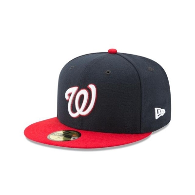Washington Nationals Gorra | New Era MLB Authentic Collection 59fifty Fitted Cap Mexico - Azules